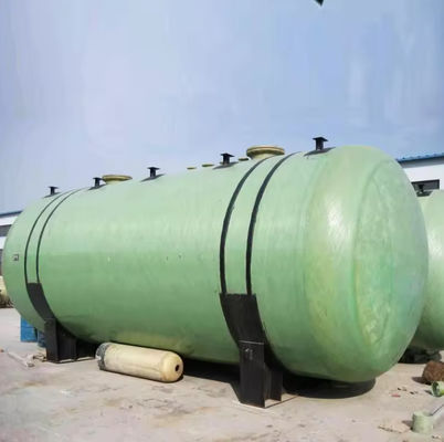 Serbatoio di fibra di vetro in FRP orizzontale da 1000L per il deposito di acque, olio, benzina, acidi e alcali