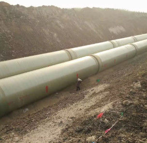 Fibra di vetro rinforzata tubo di plastica FRP rotondo tubo di sabbia sotterraneo ad alta pressione