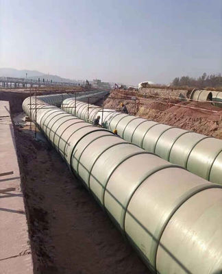 Tubo in FRP di grande diametro Tubo in GFRP sotterraneo 6m 12m Lunghezza liscia