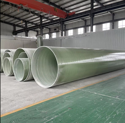 Tubo di plastica rinforzato in fibra di vetro liscia o tessuta Tubo di malta FRP Spessore personalizzato