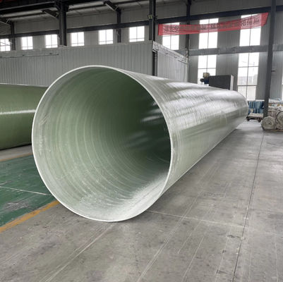 Tubo di plastica rinforzato in fibra di vetro liscia o tessuta Tubo di malta FRP Spessore personalizzato