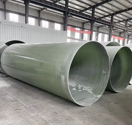 Tubo di plastica rinforzato in fibra di vetro liscia o tessuta Tubo di malta FRP Spessore personalizzato