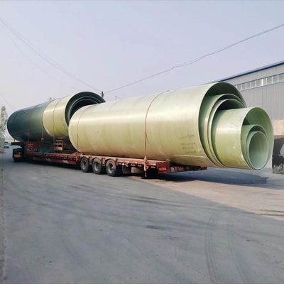 Trattamento dell'acqua tubo in fibra di vetro in FRP tubo rotondo in FRP leggero con flange stampata