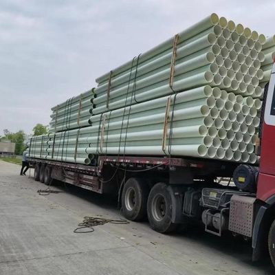 Trattamento dell'acqua tubo in fibra di vetro in FRP tubo rotondo in FRP leggero con flange stampata