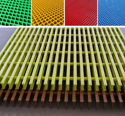 Griglia di fibra di vetro stampata in FRP liscia e priva di UV 38x38x38 mm GRP Tree Grate