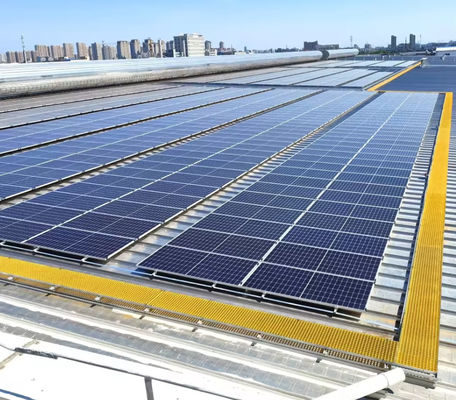 40x40x30mm Solar Roof Top Panel Mesh Passaggio pedonale Griglia in fibra di vetro