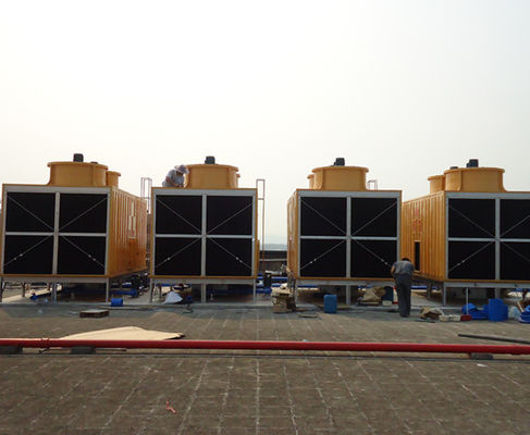 Torre di raffreddamento a controriferimento Frp quadrata GRP Torre di raffreddamento a flusso incrociato OEM