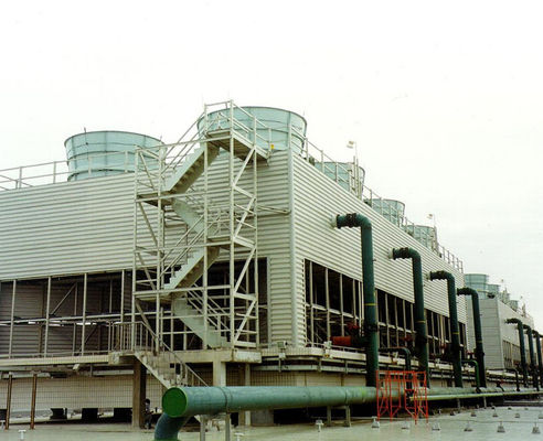 Torre di raffreddamento in FRP a flusso inverso quadrato rotondo GRP quadrato tipo di raffreddamento a flusso croce
