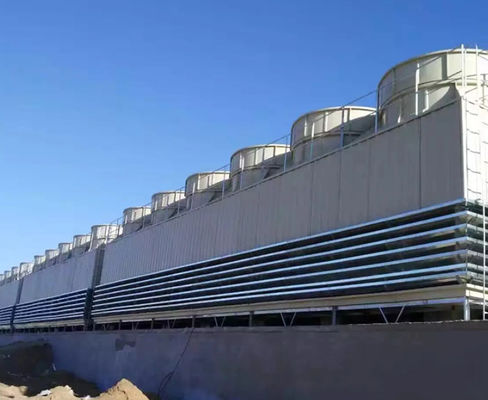 Torre di raffreddamento per l'acqua industriale FRP Controflusso e flusso incrociato GRP 10-1000m3/h
