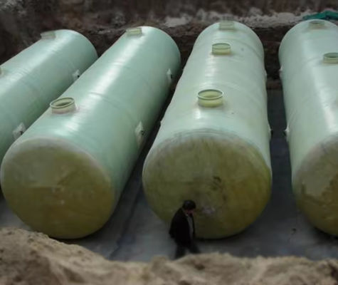 500L/ora Serbatoio settico sotterraneo in FRP, Serbatoio bio di trattamento delle acque reflue in FRP