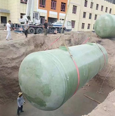 Serbatoio septico bio di 1000L FRP senza perdite Serbatoio fognario in fibra di vetro Trattamento delle acque reflue