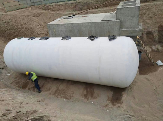 Serbatoio septico bio di 1000L FRP senza perdite Serbatoio fognario in fibra di vetro Trattamento delle acque reflue