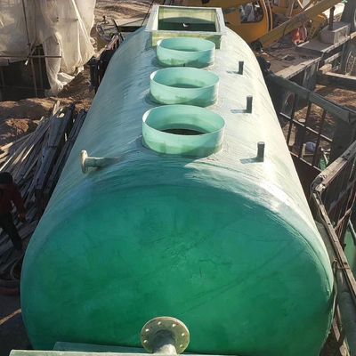Serbatoio di scarico in FRP OEM Serbatoio settico in fibra di vetro con tecnologia di filamento