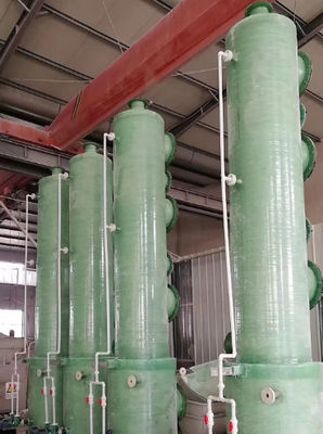 Torre di assorbimento della nebbia acida in fibra di vetro FRP GRP Scrubber Torre di FRP Dimensioni personalizzate