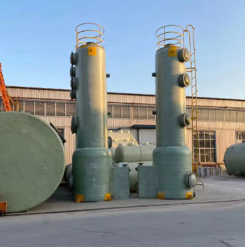 Torre di assorbimento della nebbia acida in fibra di vetro FRP GRP Scrubber Torre di FRP Dimensioni personalizzate