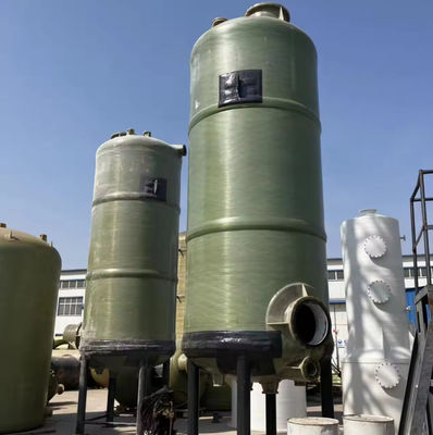 Torre di assorbimento della nebbia acida in fibra di vetro FRP GRP HCL Contenitore di immagazzinamento di acido cloridrico
