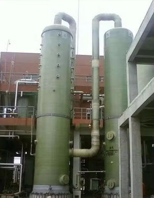 Colonna di depurazione dei gas di scarto di acido solforico GRP Frp torre di assorbimento verticale Capacità personalizzata