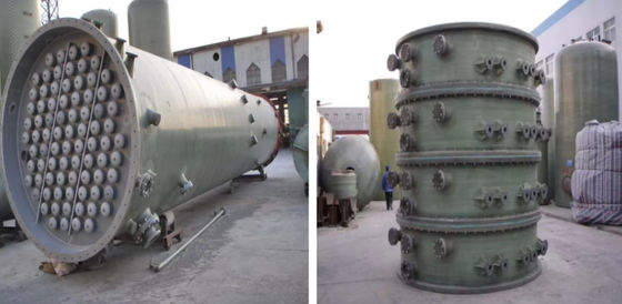 Copertura gel GRP FRP torre di assorbimento multi strato spruzzatura per gas acidi di scarto