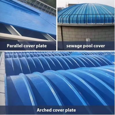 Coperchio di arco di FRP antiscivolo Coperchio di piscina di fognature di plastica rinforzata a fibre che raccoglie gas