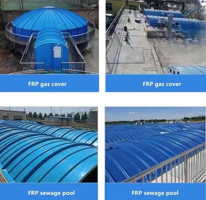 Acqua di scarico industriale copertura in FRP fibra di vetro in vetro ondulato