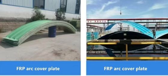 Acqua di scarico industriale copertura in FRP fibra di vetro in vetro ondulato