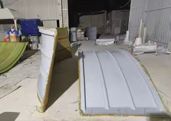 Copertura in FRP industriale Piastra di trattamento delle acque di scarico Serbatoio di scarico di fibra di vetro Copertura in FRP ad arco
