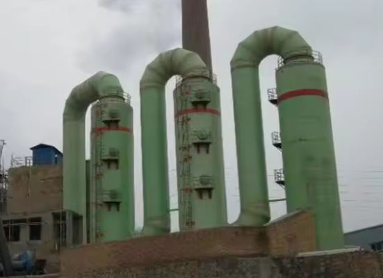 Torre di desolforazione in FRP personalizzata Colonna di torre di depurazione in GRP industriale