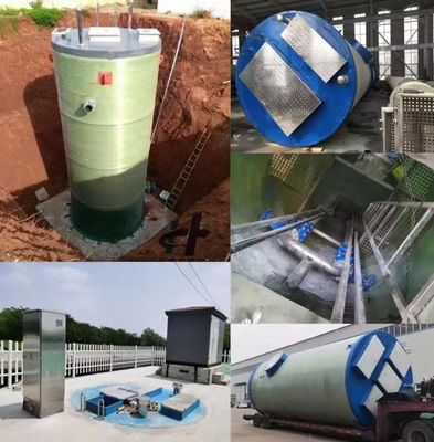 Stazione di pompaggio delle acque reflue in FRP per la costruzione Stazione di pompaggio delle acque reflue in fibra di vetro prefabbricata