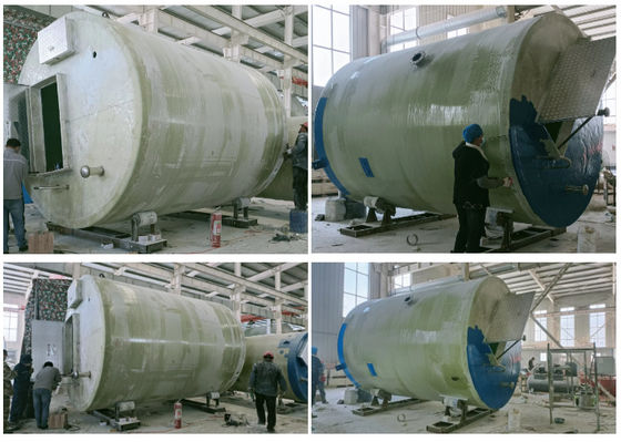 Grp Fibra di vetro Frp Stazione di pompaggio delle acque reflue Prefabbricato