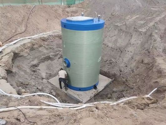 Stazione di pompaggio sommergibile prefabbricata in FRP per il sollevamento dell'acqua e il trattamento delle acque reflue