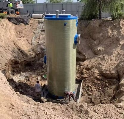 Stazioni di pompaggio prefabbricate in FRP GRP integrate per la soluzione di trattamento delle acque reflue per il controllo delle inondazioni