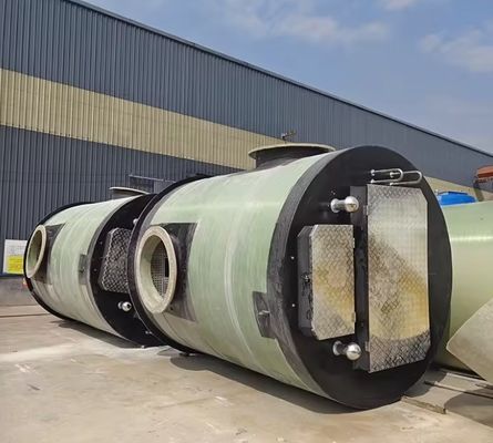 Stazioni di pompaggio prefabbricate in FRP GRP integrate per la soluzione di trattamento delle acque reflue per il controllo delle inondazioni