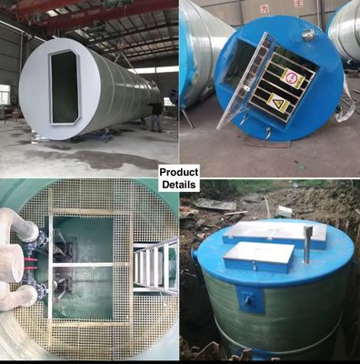 Stazioni di pompaggio prefabbricate in FRP GRP integrate per la soluzione di trattamento delle acque reflue per il controllo delle inondazioni