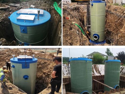 Frp GRp Stazione di sollevamento integrata Pompa, raccolta acqua piovana Stazione di sollevamento fogna