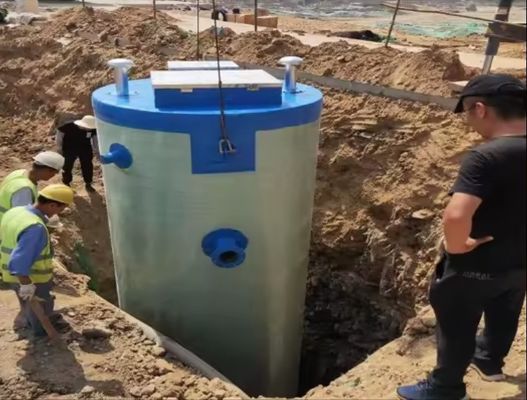 Stazione di pompaggio integrata in FRP sotterranea Stazione di pompaggio completamente automatica delle acque reflue