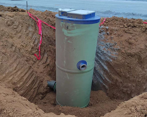 100 m3/h Frp Acqua piovana Acqua di scarico Stazioni di pompaggio prefabbricate Stazione di pompaggio integrata di sollevamento