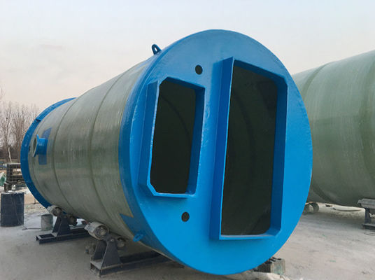 100 m3/h Frp Acqua piovana Acqua di scarico Stazioni di pompaggio prefabbricate Stazione di pompaggio integrata di sollevamento