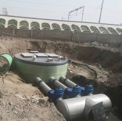 OEM Stazione di pompaggio integrata in FRP prefabbricata Stazione di sollevamento delle acque reflue commerciali