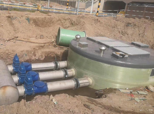OEM Stazione di pompaggio integrata in FRP prefabbricata Stazione di sollevamento delle acque reflue commerciali