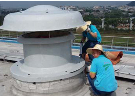 Ventilatore del tetto assiale FRP a basso rumore Ventilatore di scarico FRP anti-corrosione migliorato