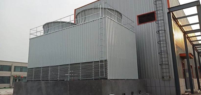 FRP GRP Struttura doppio ingresso d'aria Torre di raffreddamento dell'acqua Cross Flow Square Basso rumore