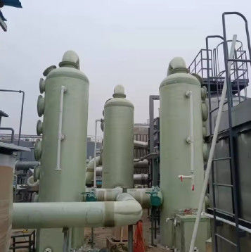 Torre di assorbimento della nebbia acida in fibra di vetro FRP GRP Scrubber Torre di FRP Dimensioni personalizzate