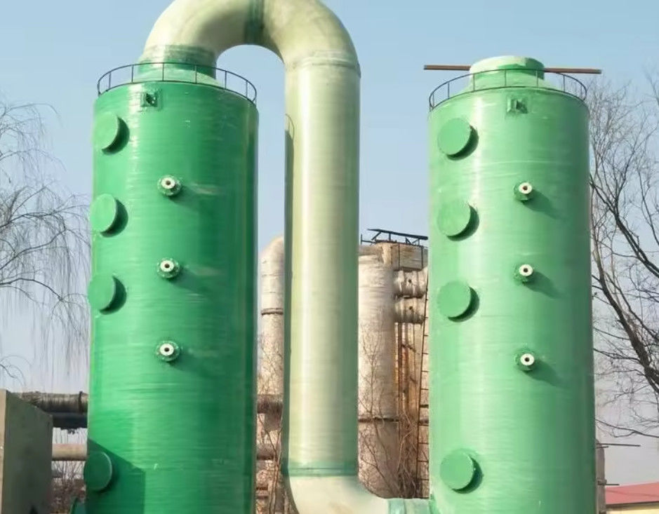 Colonna di depurazione dei gas di scarto di acido solforico GRP Frp torre di assorbimento verticale Capacità personalizzata