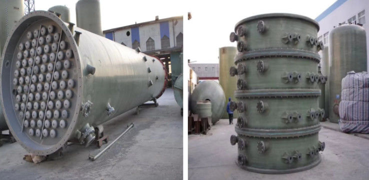 Copertura gel GRP FRP torre di assorbimento multi strato spruzzatura per gas acidi di scarto