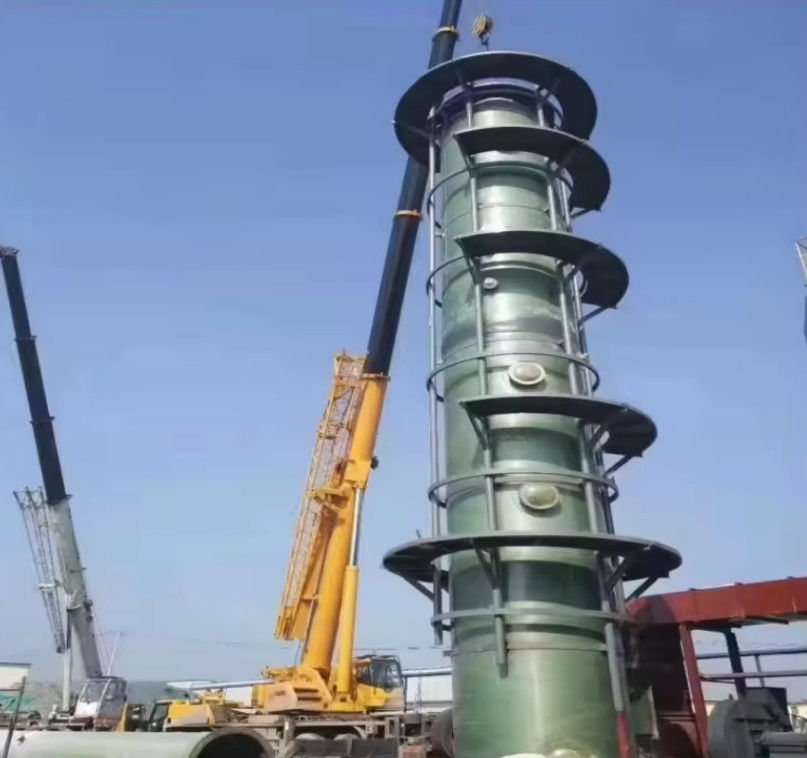 Torre di assorbimento in fibra di vetro industriale GRP Frp per il trattamento dei gas acidi di depurazione