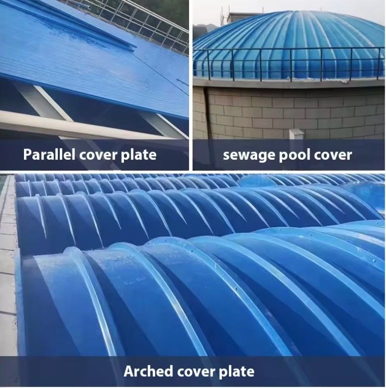 Coperchio di arco di FRP antiscivolo Coperchio di piscina di fognature di plastica rinforzata a fibre che raccoglie gas