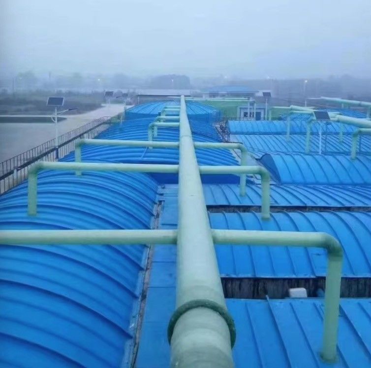 Copertura di pioggia in FRP Piscine fognarie in FRP Copertura ad arco raccolta di odori Arco sigillato di gas di scarico antiodore