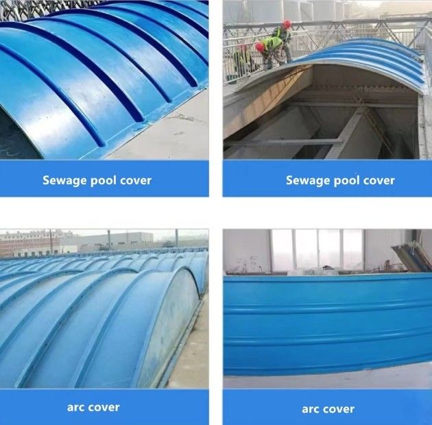 Acqua di scarico industriale copertura in FRP fibra di vetro in vetro ondulato